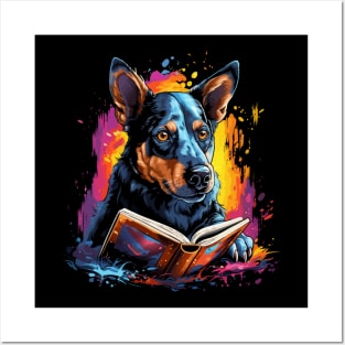Australian Cattle Dog Reads Book Posters and Art